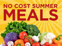  No Cost Summer Meals with fresh food pictured